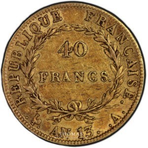 40 francs or an 13 A revers
