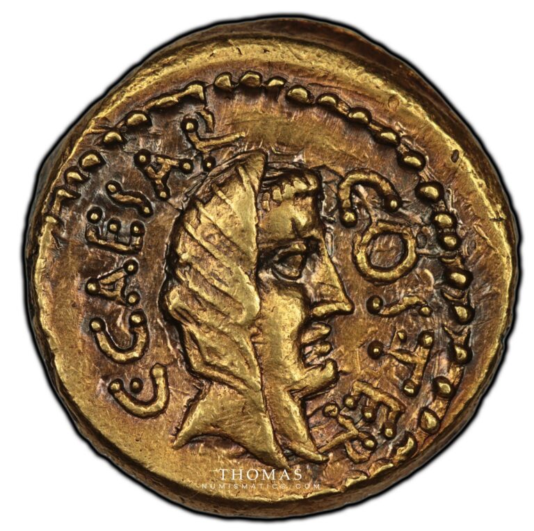 Julius caesar aureus or obverse