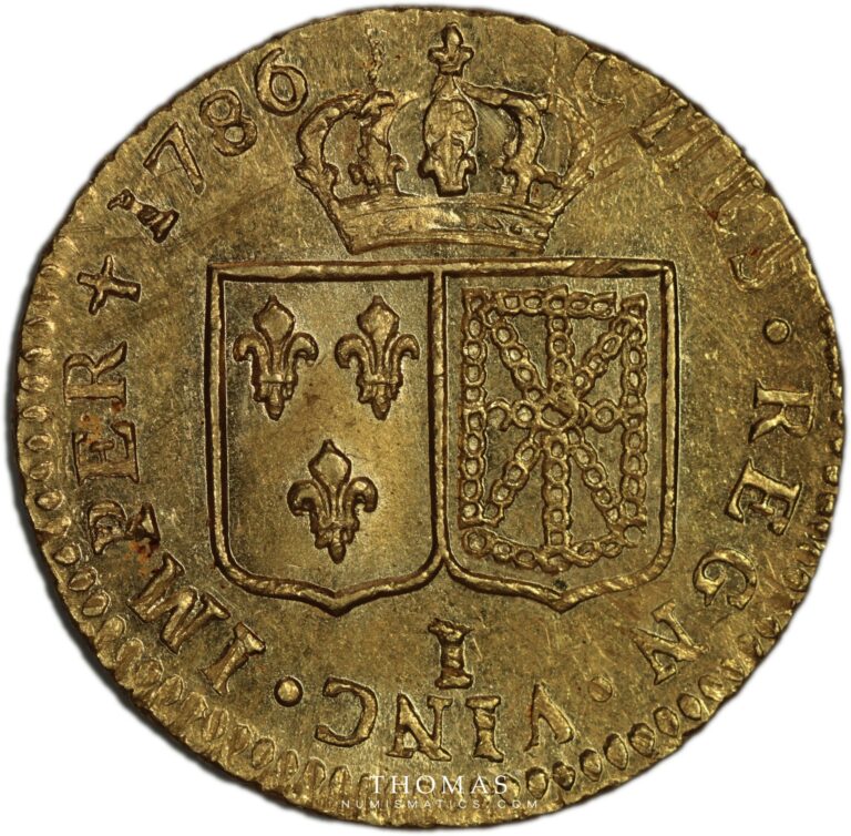 Gold louis xvi or 1786 I reverse