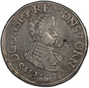 pays bas espagnols demi ecu 1581 tournai avers-1