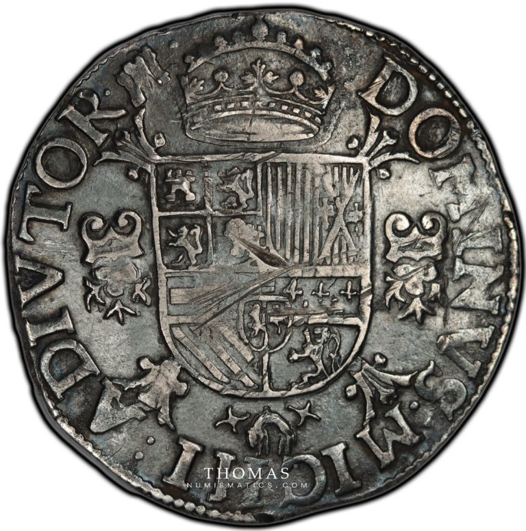 pays bas espagnols philippe II demi ecu 1581 tournai revers-2