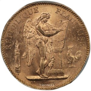 Gold 50 francs or 1904 PCGS MS 62 obverse