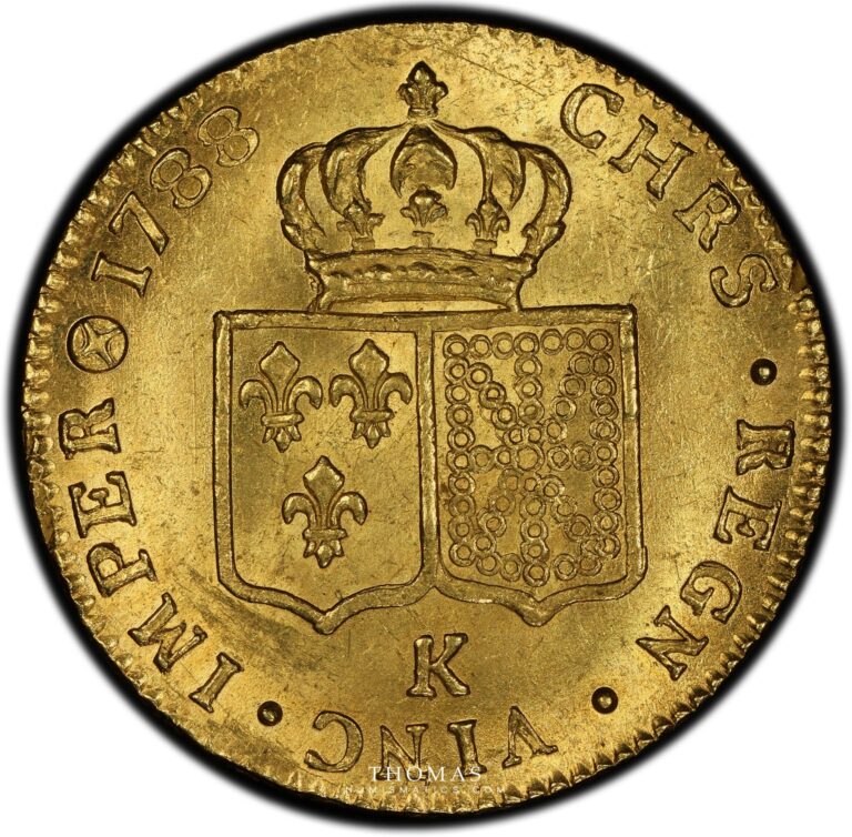 Gold double louis xvi or 1788 K PCGS MS 64 reverse