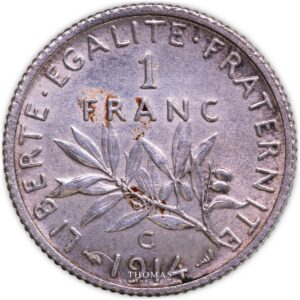 1 franc semeuse 1914C revers -2