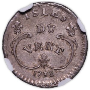 1731 H Isle de vent NGC AU 58 reverse