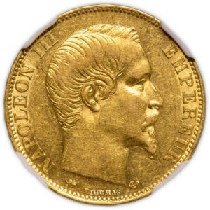20 francs Napoleon III 1855 D avers