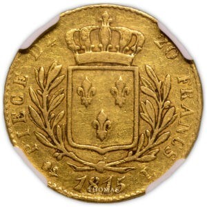 20 francs or 1815 L Bayonne mint error XF 40 revers