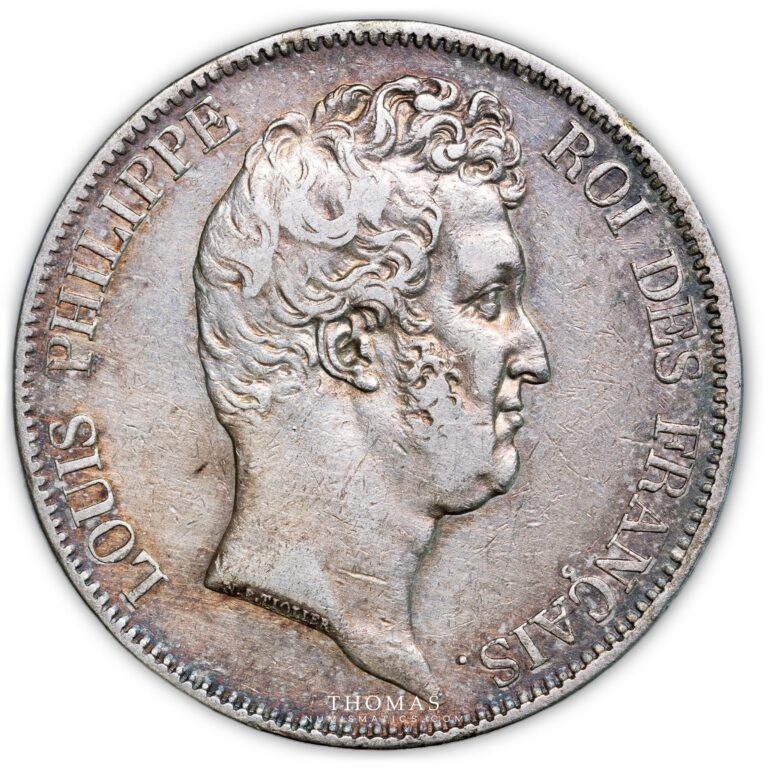5 francs 1830 W lille obverse louis philippe