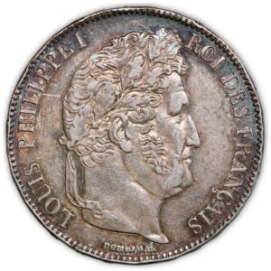 5 francs 1837 W obverse louis philippe