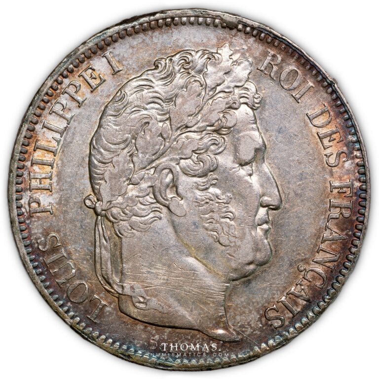 5 francs louis philippe 1841 W lille obverse