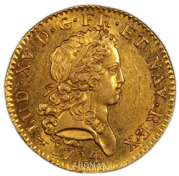 Louis XV - Double louis or mirliton 1724 A avers vente aux enchères Vinchon Phidias 2015