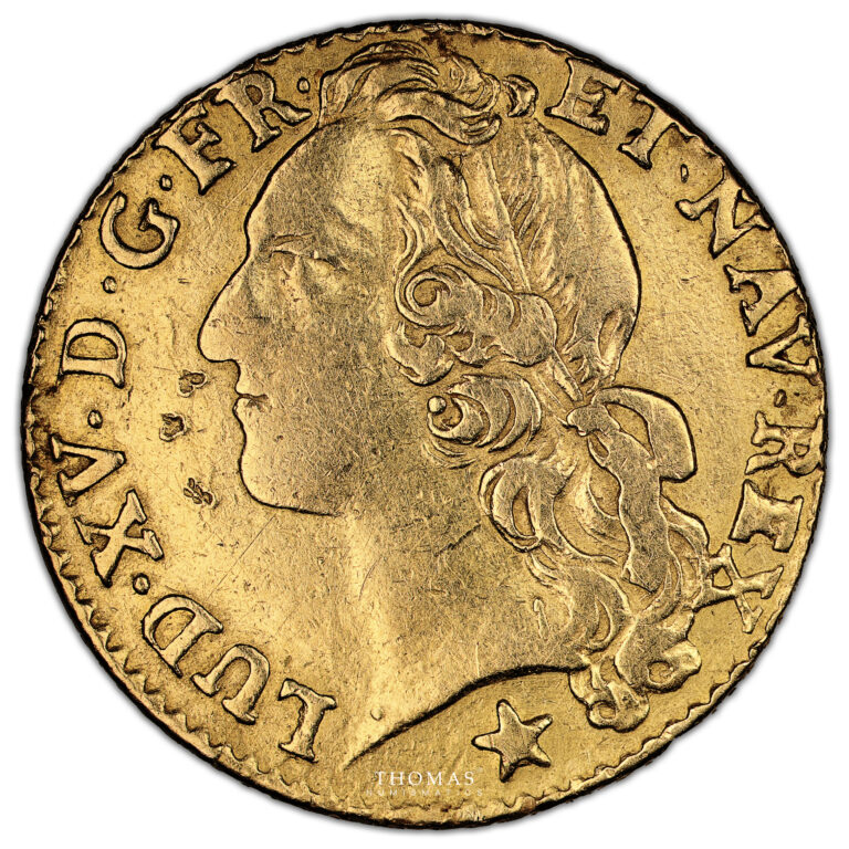 Monnaie - France Louis XV - Louis d'or au bandeau - 1748 H La Rochelle - V inversé - TB-Avers