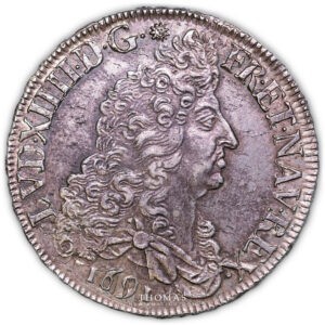 1691 rennes Louis XIV ecu aux 8L avers
