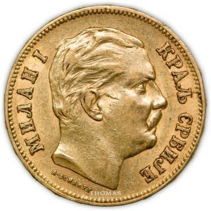 20 dinara 1882 vienne avers serbie-