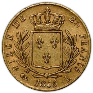 20 francs or 1815 L revers