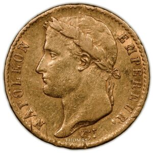 Gold 20 francs or napoleon I 1815 A Hundred days obverse -4