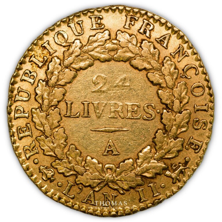 24 Livres or convention 1793 A obverse