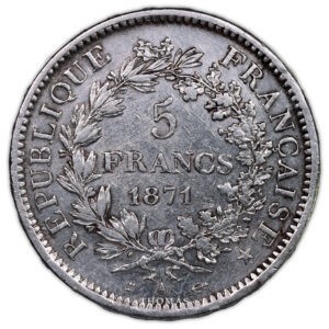 5 francs camélinat hercule 1871 revers-3