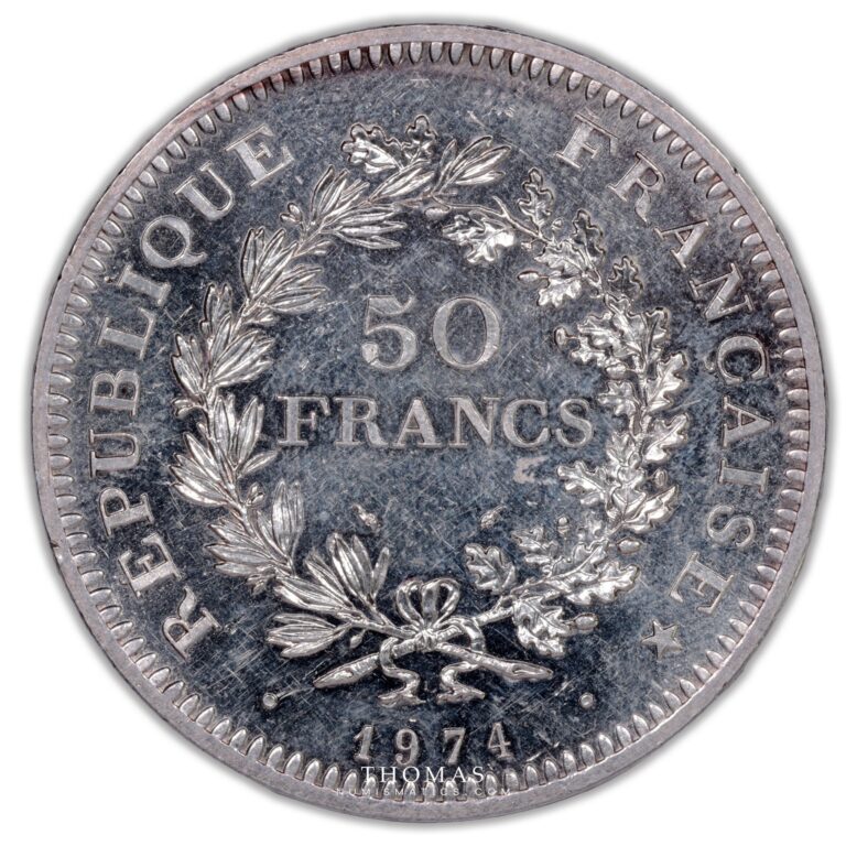 50 Francs Hercule - 1974 - Trial reverse
