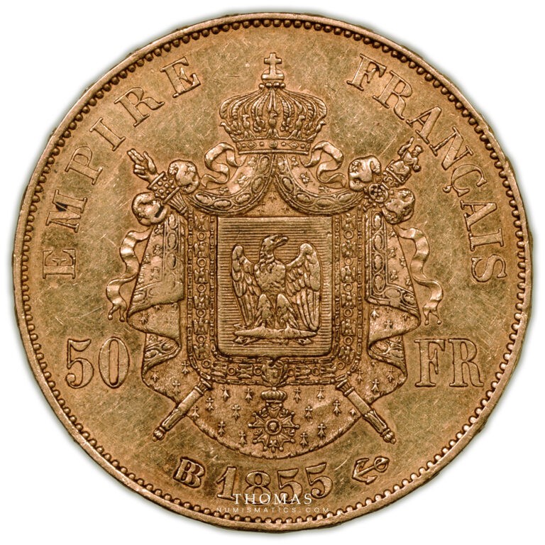 50 francs or 1855 BB strasbourg revers