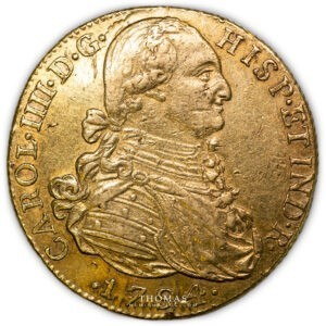 8 escudos 1794 santa fe charles IV avers
