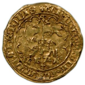 Gold Charles VI agnel or montpellier obverse