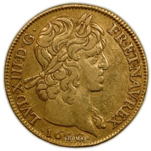 Gold Double Louis or XIII 1640 A obverse