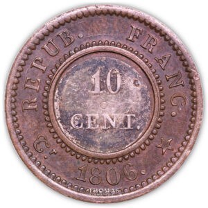 essai bi metallique napoleon 10 centimes -2 avers