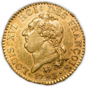 Gold Louis or constitutionnel 24 livres or 1793 A obverse