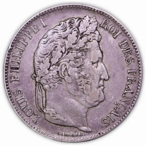 Louis Philippe 1Ier - 5 Francs - 1869 BB - Transformation médaille mariage - Collection Henri Térisse avers