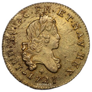 Louis XV - Louis or aux 2 L 1721 H La rochelle avers