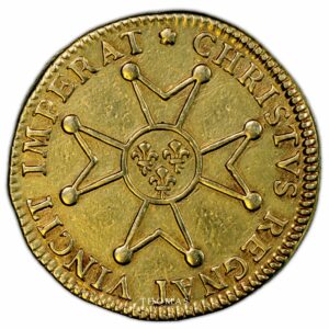 gold Louis XV or croix de malte 1718 A reverse-3