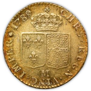 louis xvi louis gold 1789 M reverse