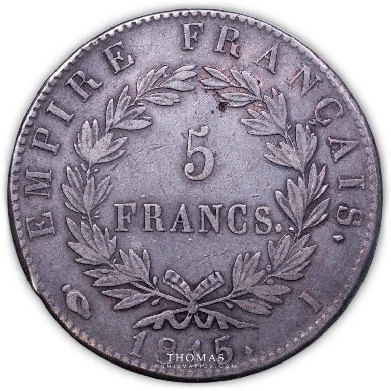 Napoleon Ier - 5 francs - 1815 I Limoges - les cent - jours revers-2