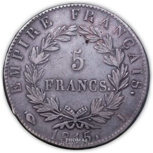 Napoleon I - 5 francs - 1815 I Limoges - hundred days reverse-2