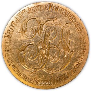 Napoleon III - 100 Francs or - Transformation en médaille de mariage - obverse Collection henri Terisse
