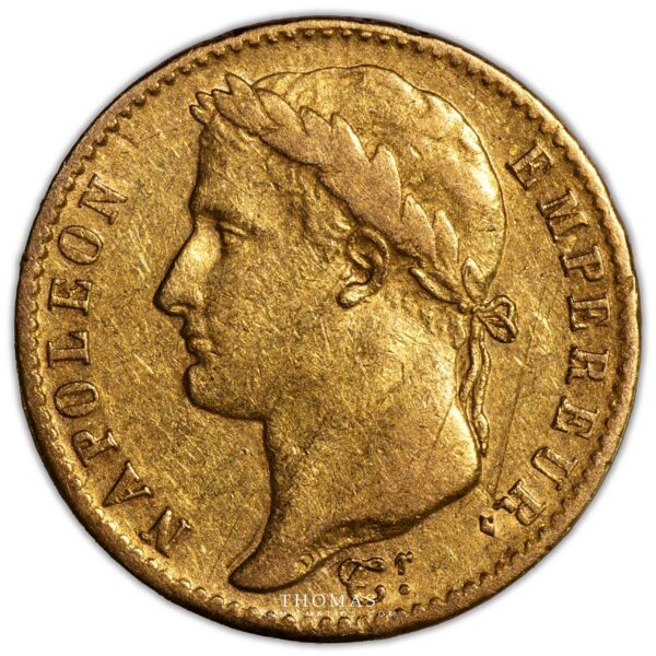 20 francs or napoleon I 1815 A Paris avers-5