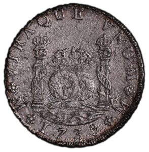 8 reales 1739 MF reverse hollandia shipwreck