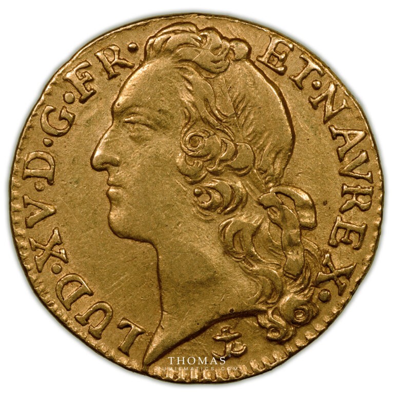 Louis or bandeau 1744 aix avers