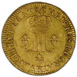 Louis XV or 2L 1721 K reverse gold