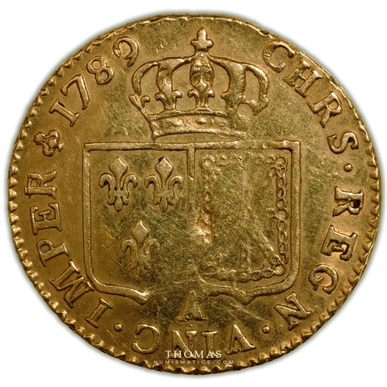 Gold Louis xvi 1789 A reverse