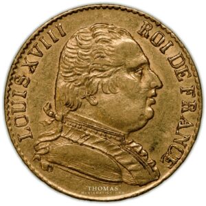Gold Louis XVIII - 20 francs or 1815 R Londres obverse