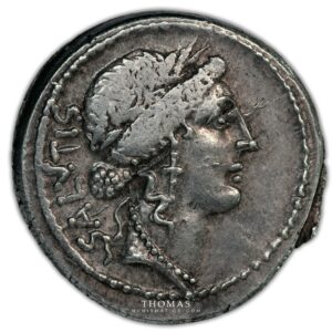 monnaie antique de acilia - denier - rome avers