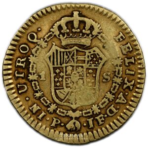 Colombie – Ferdinand VII – Escudo 1814-3 Popayan reverse gold