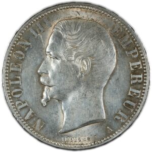 Napoléon III – 5 francs – 1856 A Paris – Splendide revers