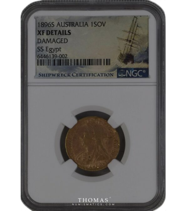 souverain or australie avers ss egypt slab