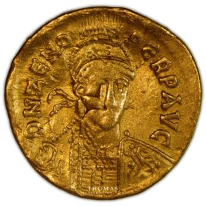 Zenon–Solidus Or–Constantinople–2 obverse gold