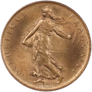 1 franc semeuse - 1878 - struck planchet 20 centimes - error