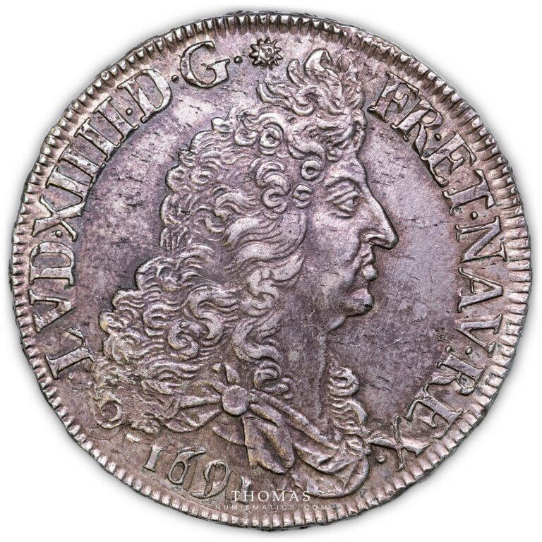 Louis XIV - Ecu aux 8L - 9 Rennes - 1691
