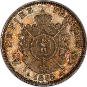 Napoleon III - silver - 1 franc 1868 A - PCGS MS 66 A